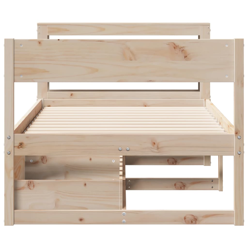 Sengeramme uten madrass 75x190 cm heltre furu