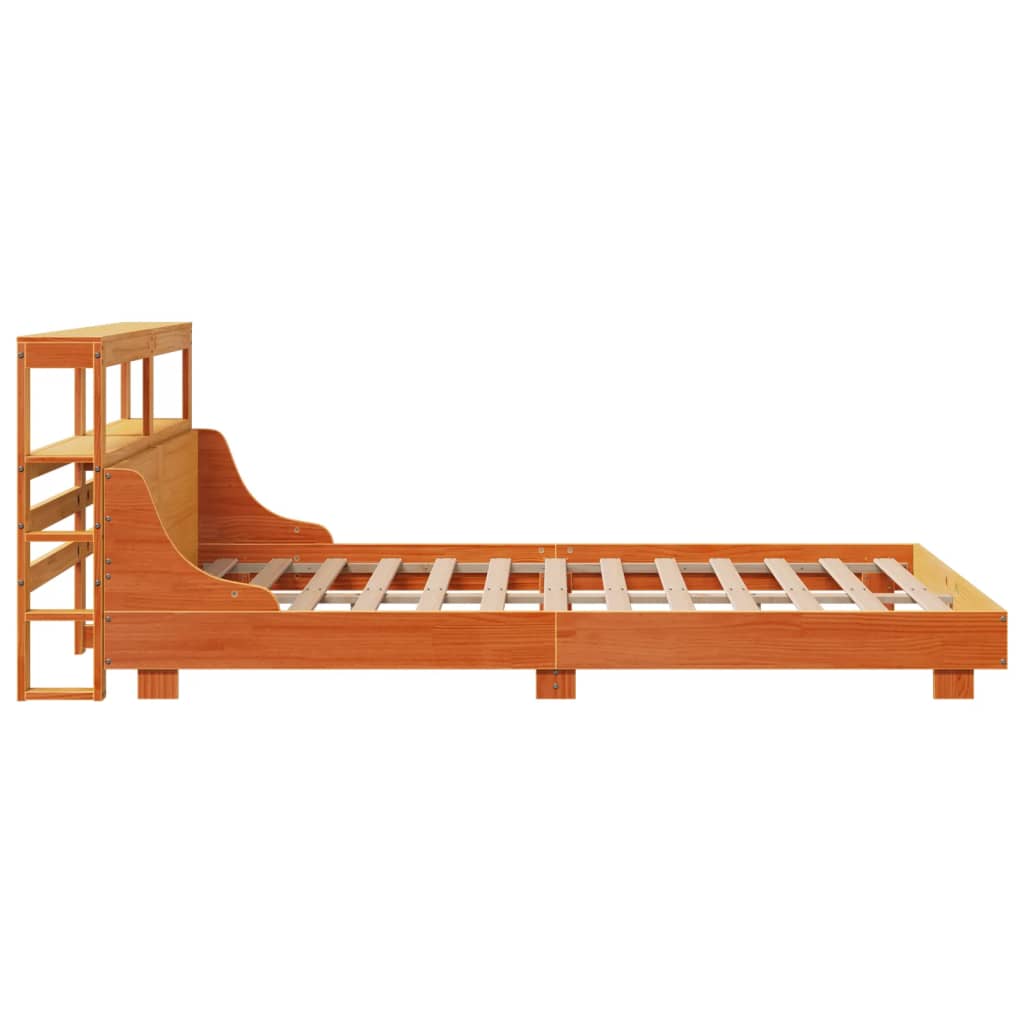 Sengeramme uten madrass voksbrun 140x190 cm heltre furu