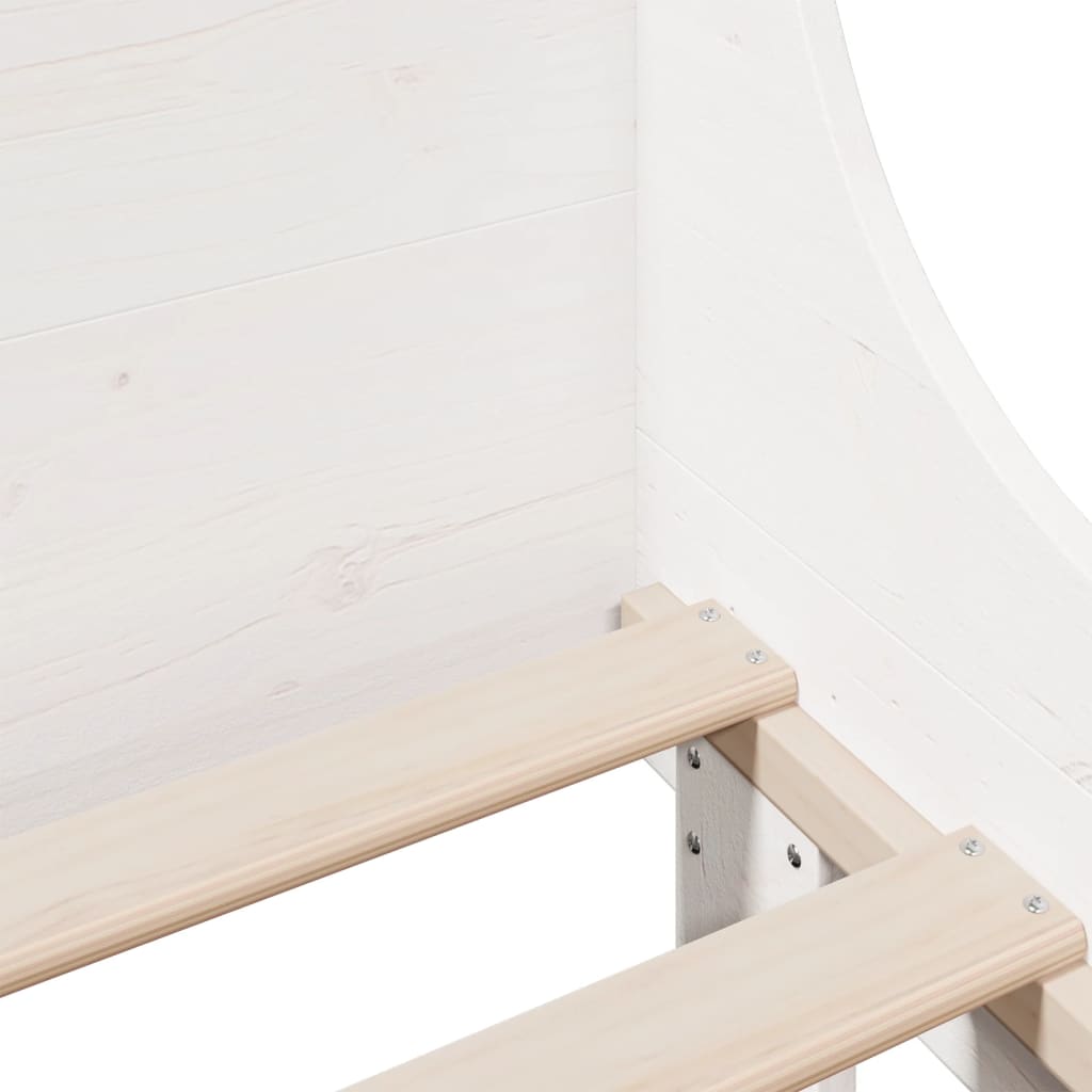 Sengeramme uten madrass hvit 90x190 cm heltre furu