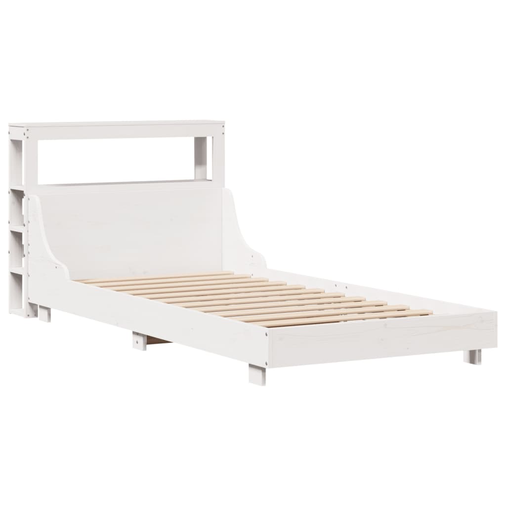 Sengeramme uten madrass hvit 75x190 cm heltre furu