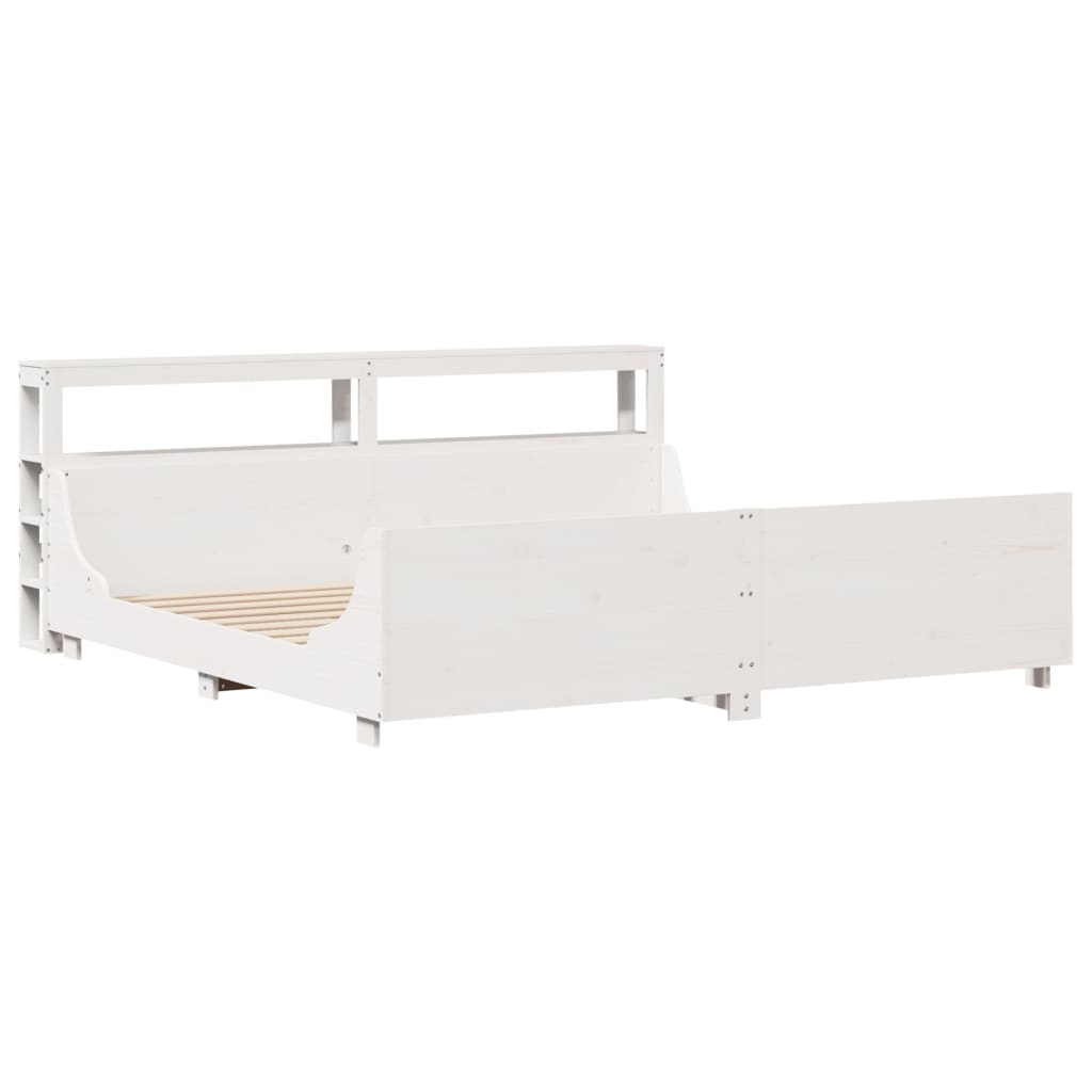 Sengeramme uten madrass hvit 180x200 cm heltre furu
