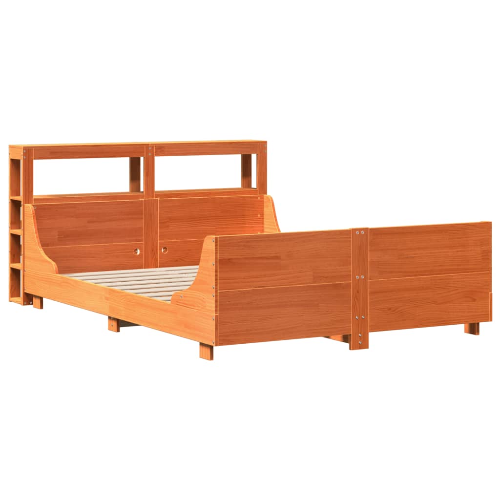 Sengeramme uten madrass voksbrun 120x200 cm heltre furu