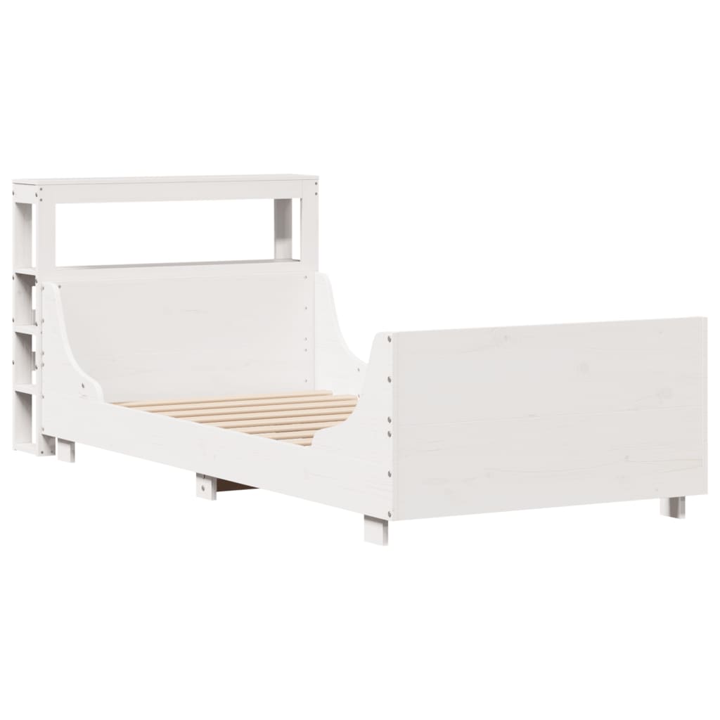 Sengeramme uten madrass hvit 90x200 cm heltre furu