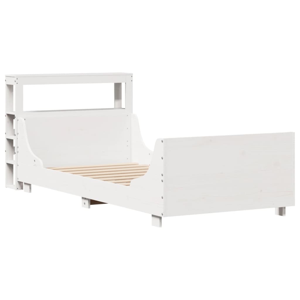Sengeramme uten madrass hvit 75x190 cm heltre furu