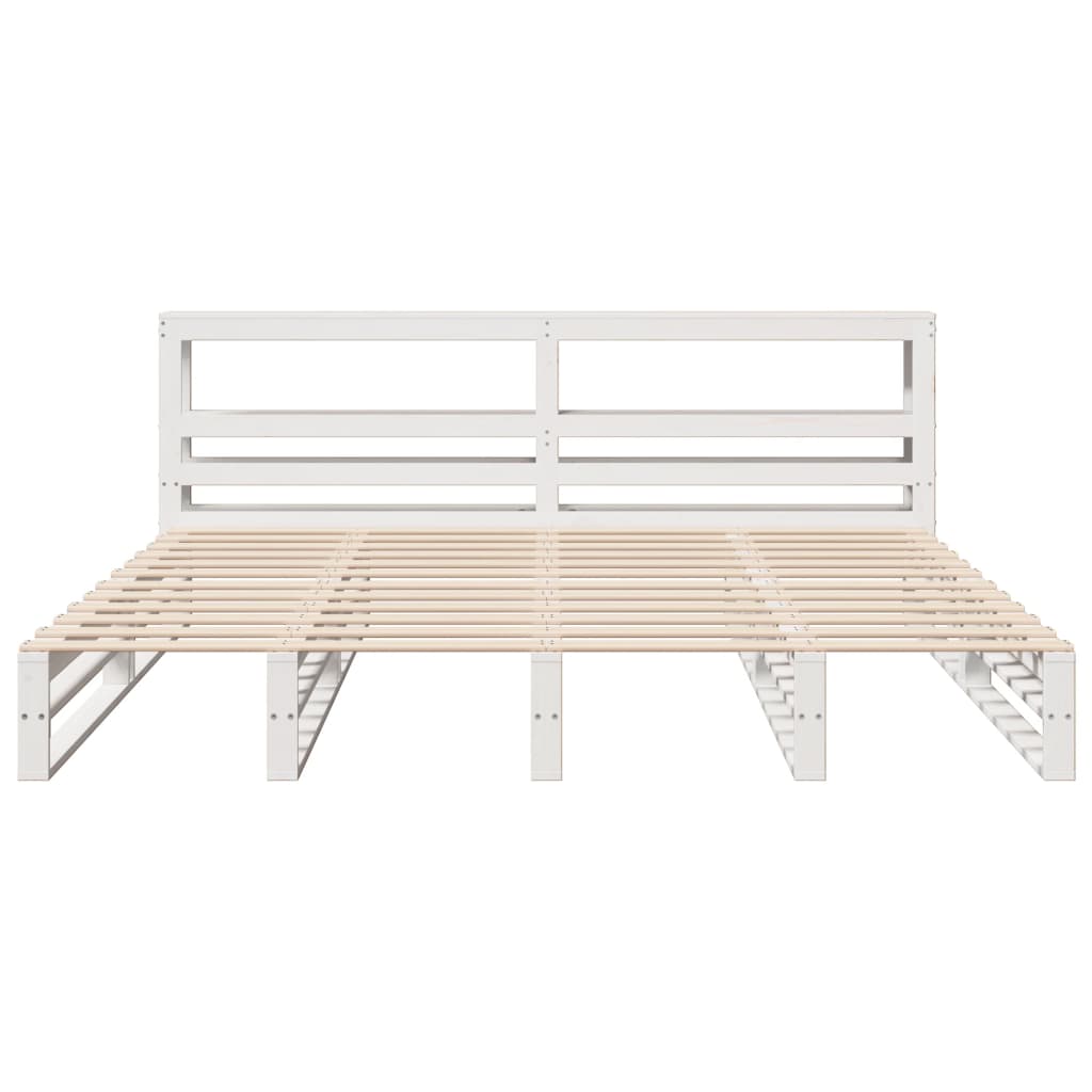 Sengeramme uten madrass hvit 180x200 cm heltre furu