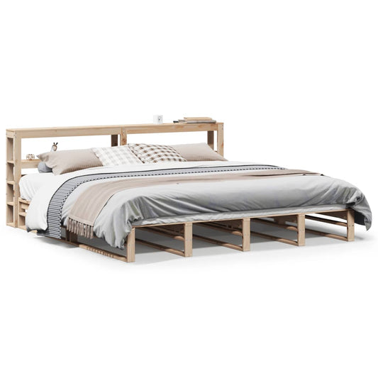 Sengeramme med madrass 200x200 cm heltre furu