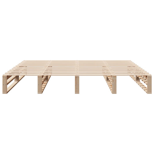 Sengeramme med madrass 200x200 cm heltre furu