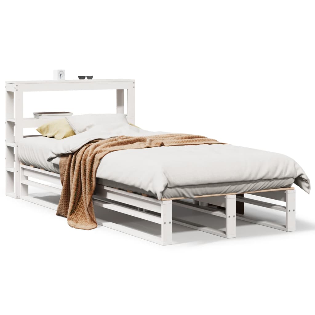 Sengeramme uten madrass hvit 90x190 cm heltre furu