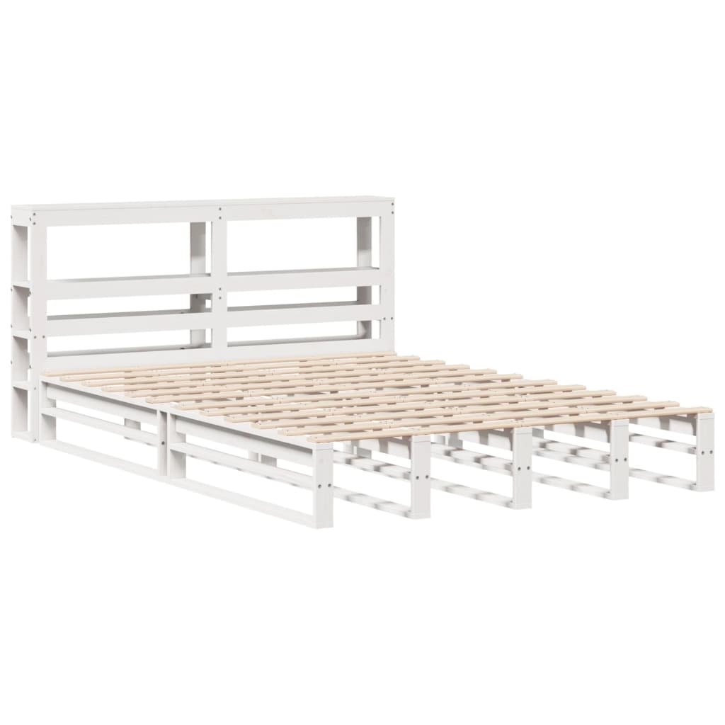 Sengeramme uten madrass hvit 120x190 cm heltre furu