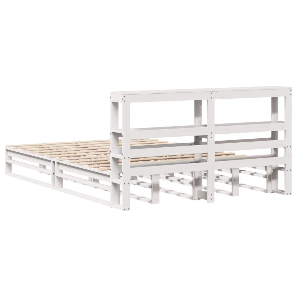 Sengeramme uten madrass hvit 120x190 cm heltre furu