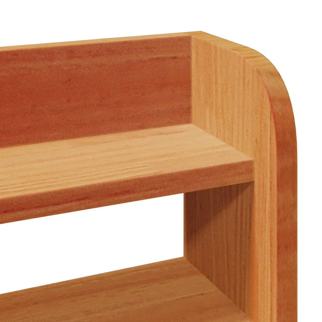 Sengeramme med hodegavl voksbrun 75x190 cm heltre furu