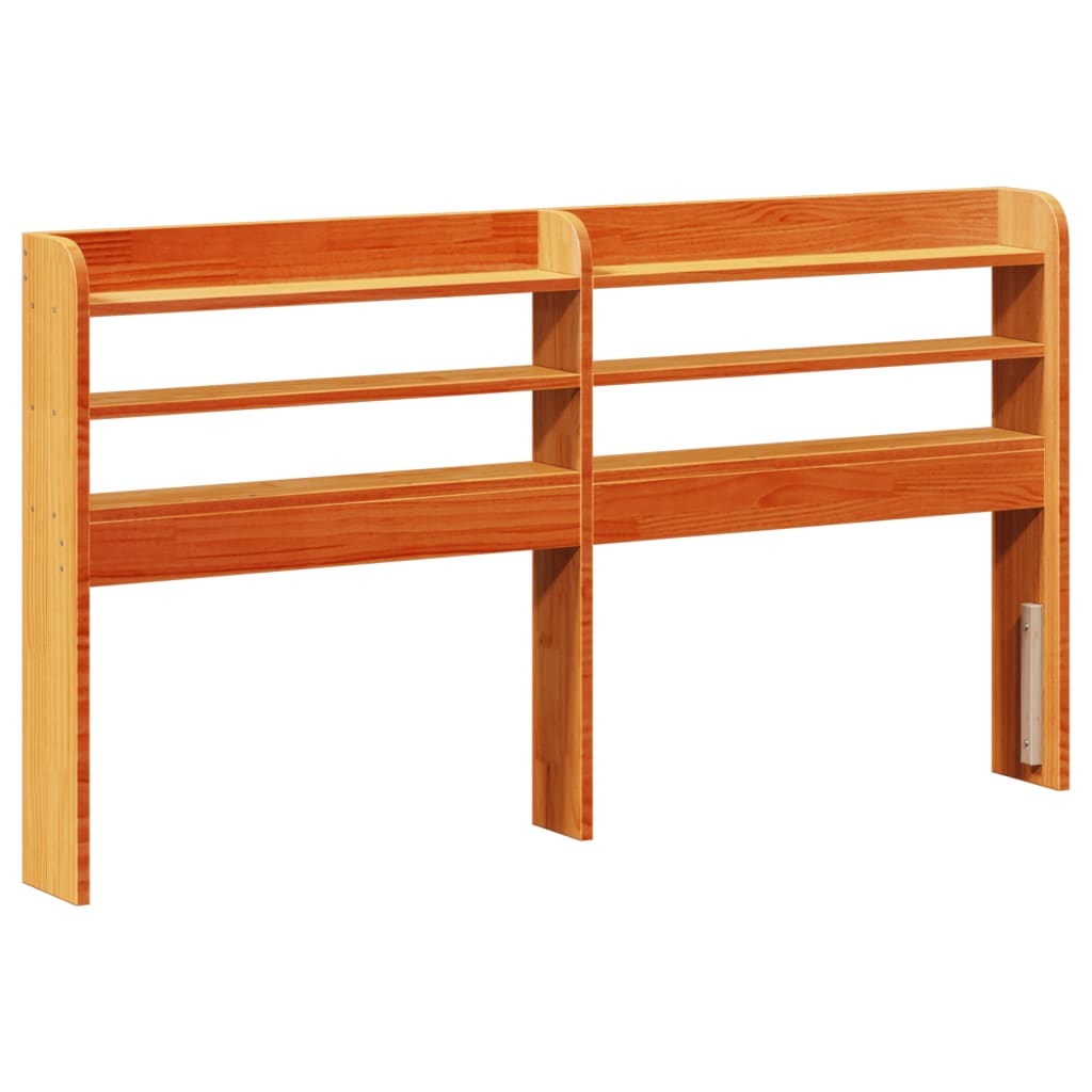 Sengeramme med hodegavl voksbrun 150x200 cm heltre furu