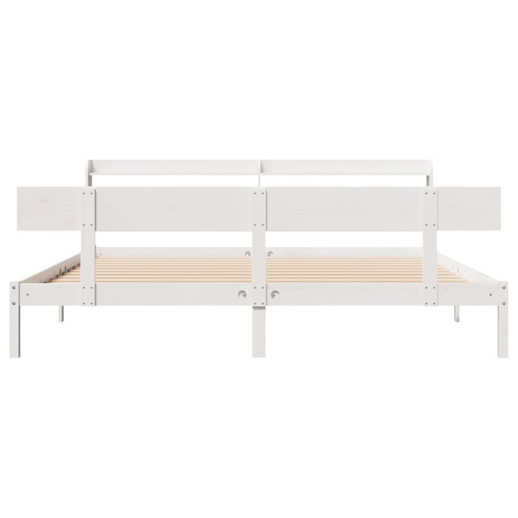 Sengeramme uten madrass hvit 180x200 cm heltre furu