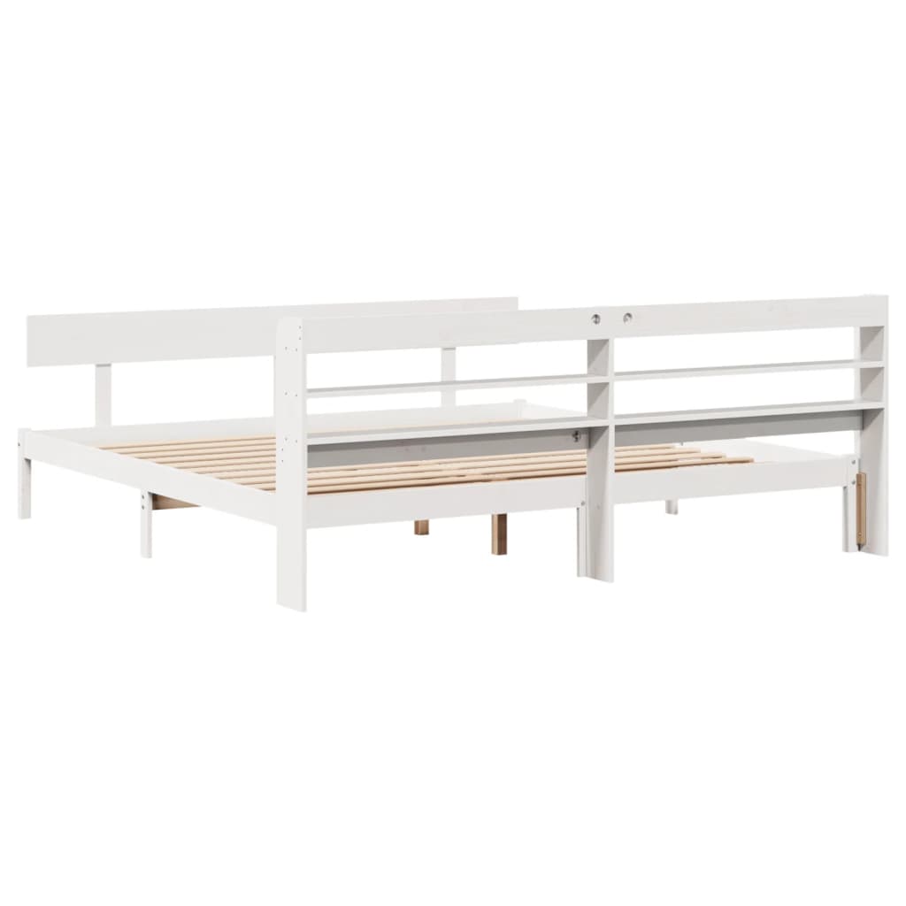 Sengeramme uten madrass hvit 180x200 cm heltre furu