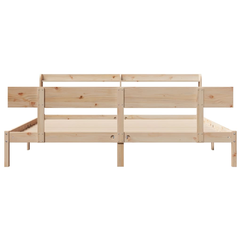Sengeramme med madrass 200x200 cm heltre furu