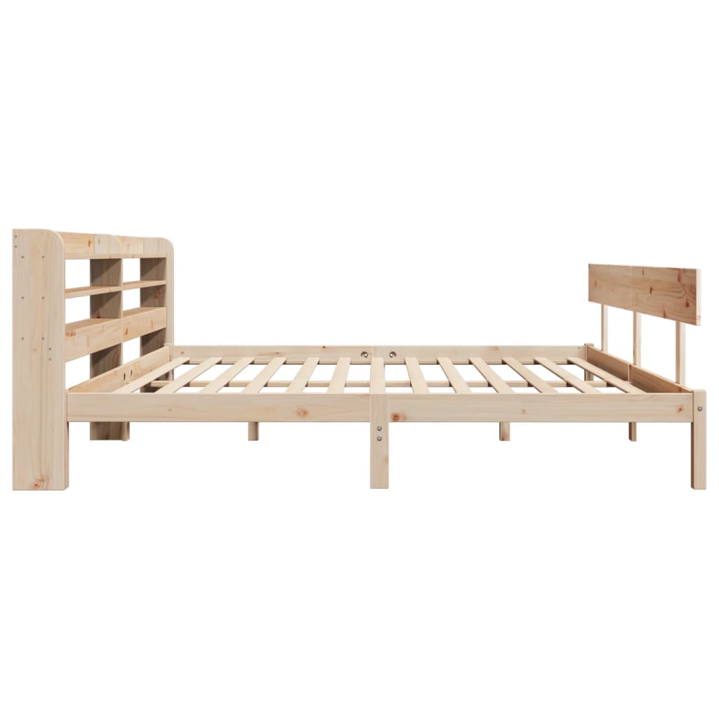 Sengeramme med madrass 200x200 cm heltre furu