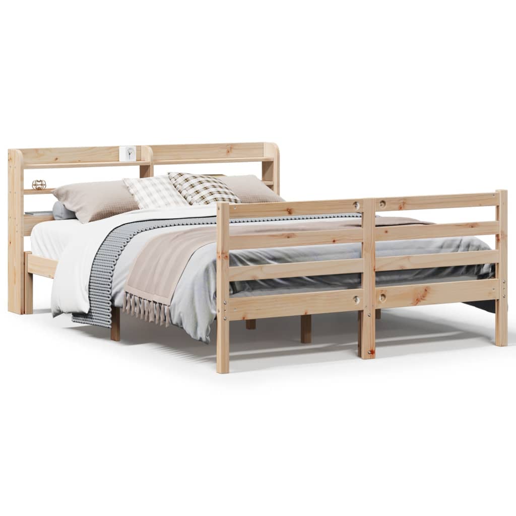 Sengeramme med hodegavl 135x190 cm heltre furu