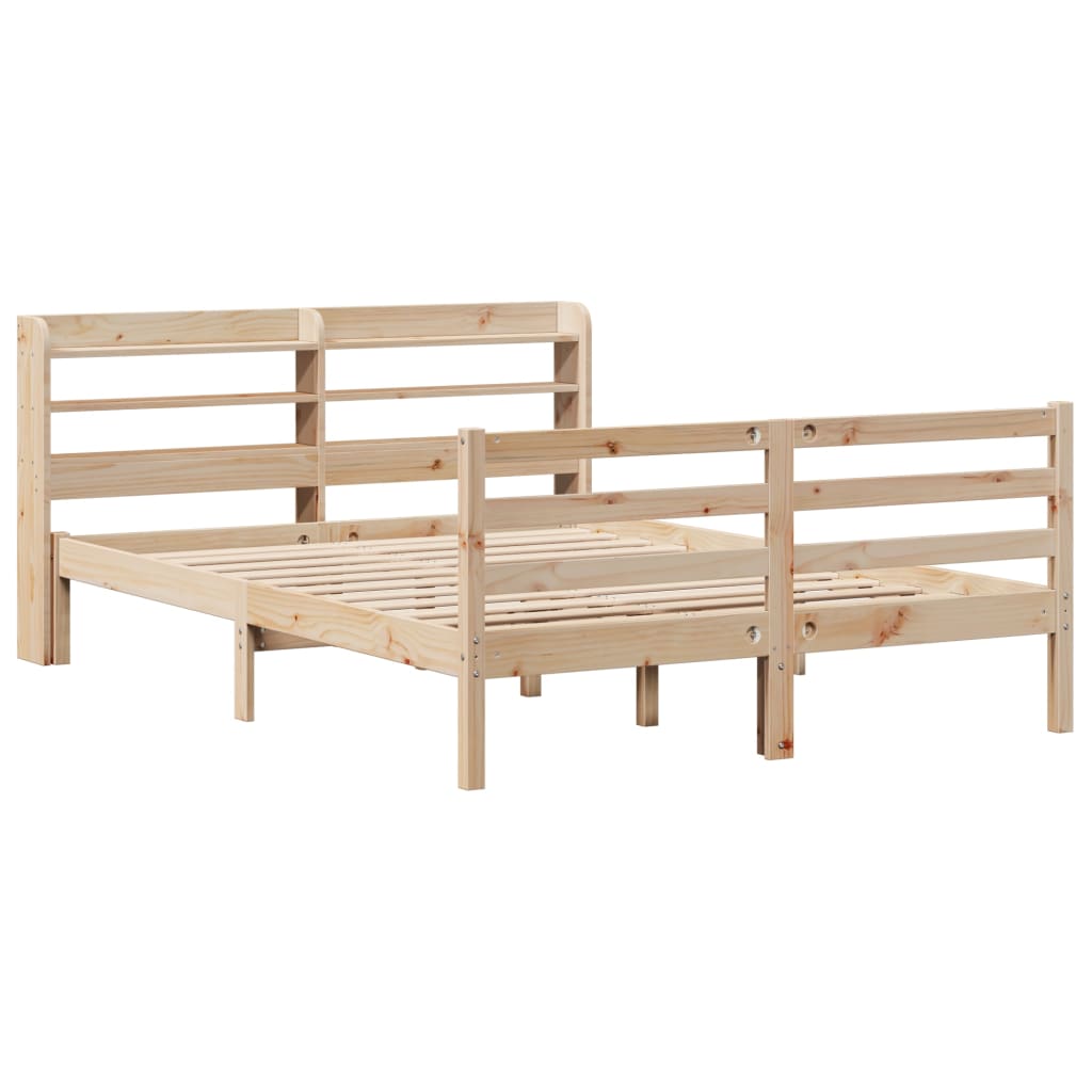 Sengeramme med hodegavl 135x190 cm heltre furu