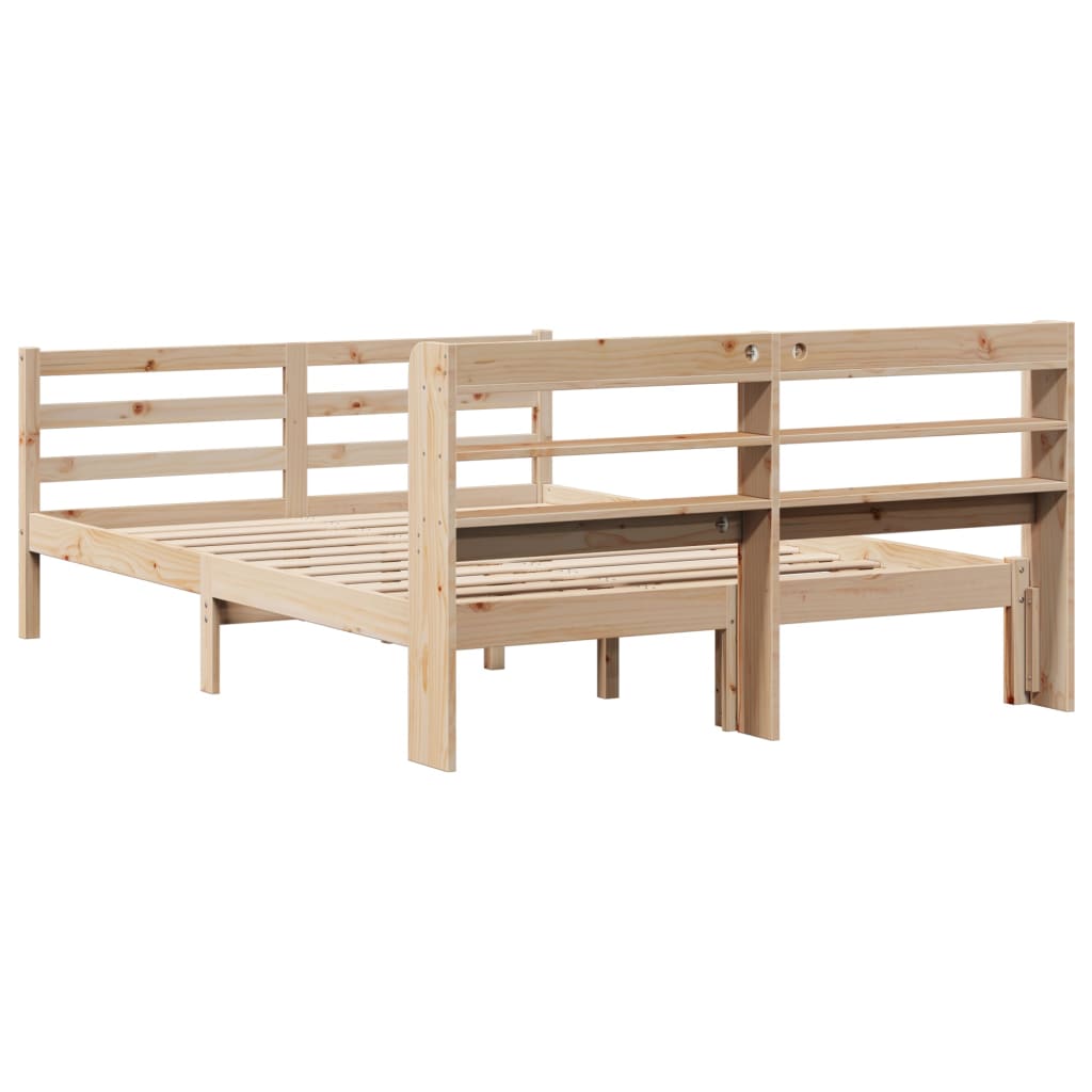 Sengeramme med hodegavl 135x190 cm heltre furu
