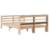 Sengeramme med hodegavl 135x190 cm heltre furu