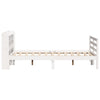 Sengeramme med hodegavl hvit 135x190 cm heltre furu