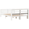 Sengeramme med hodegavl hvit 135x190 cm heltre furu