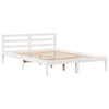 Sengeramme med hodegavl hvit 135x190 cm heltre furu