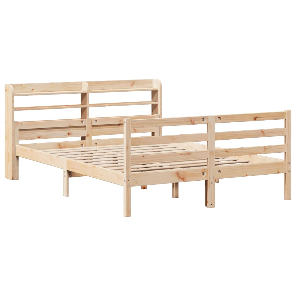 Sengeramme med hodegavl 135x190 cm heltre furu