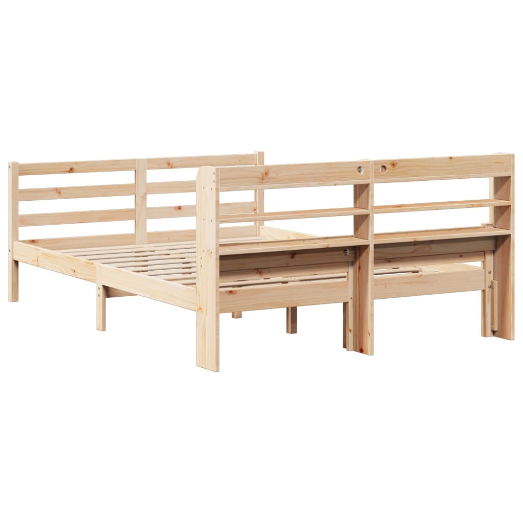 Sengeramme med hodegavl 135x190 cm heltre furu