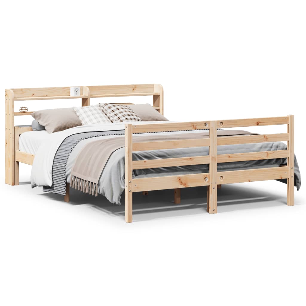 Sengeramme med hodegavl 150x200 cm heltre furu