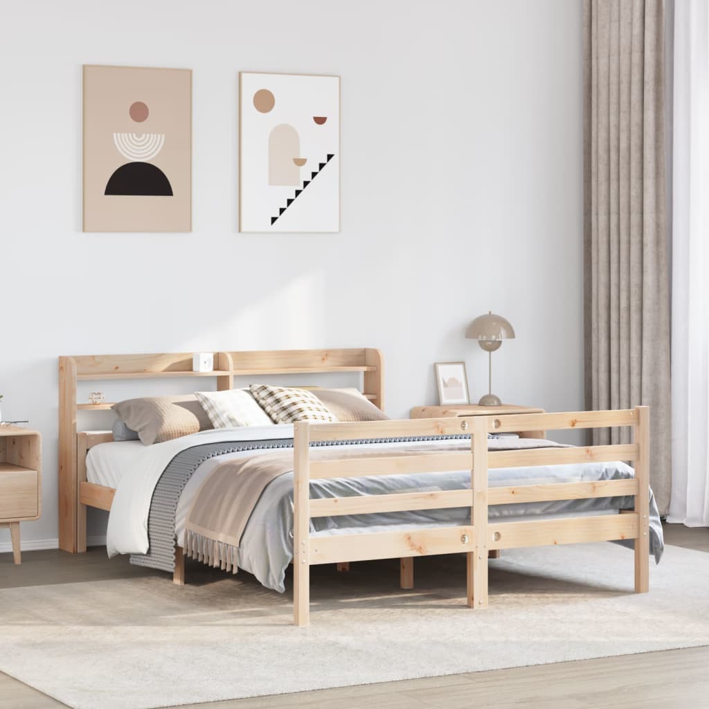 Sengeramme med hodegavl 150x200 cm heltre furu