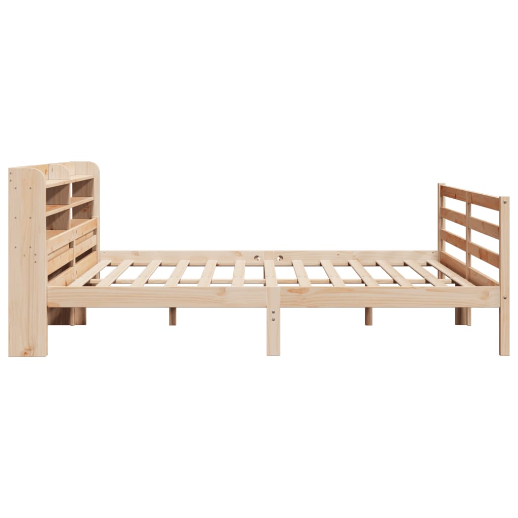 Sengeramme med hodegavl 200x200 cm heltre furu