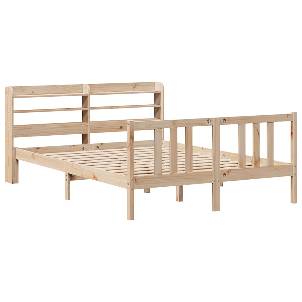 Sengeramme med hodegavl 135x190 cm heltre furu