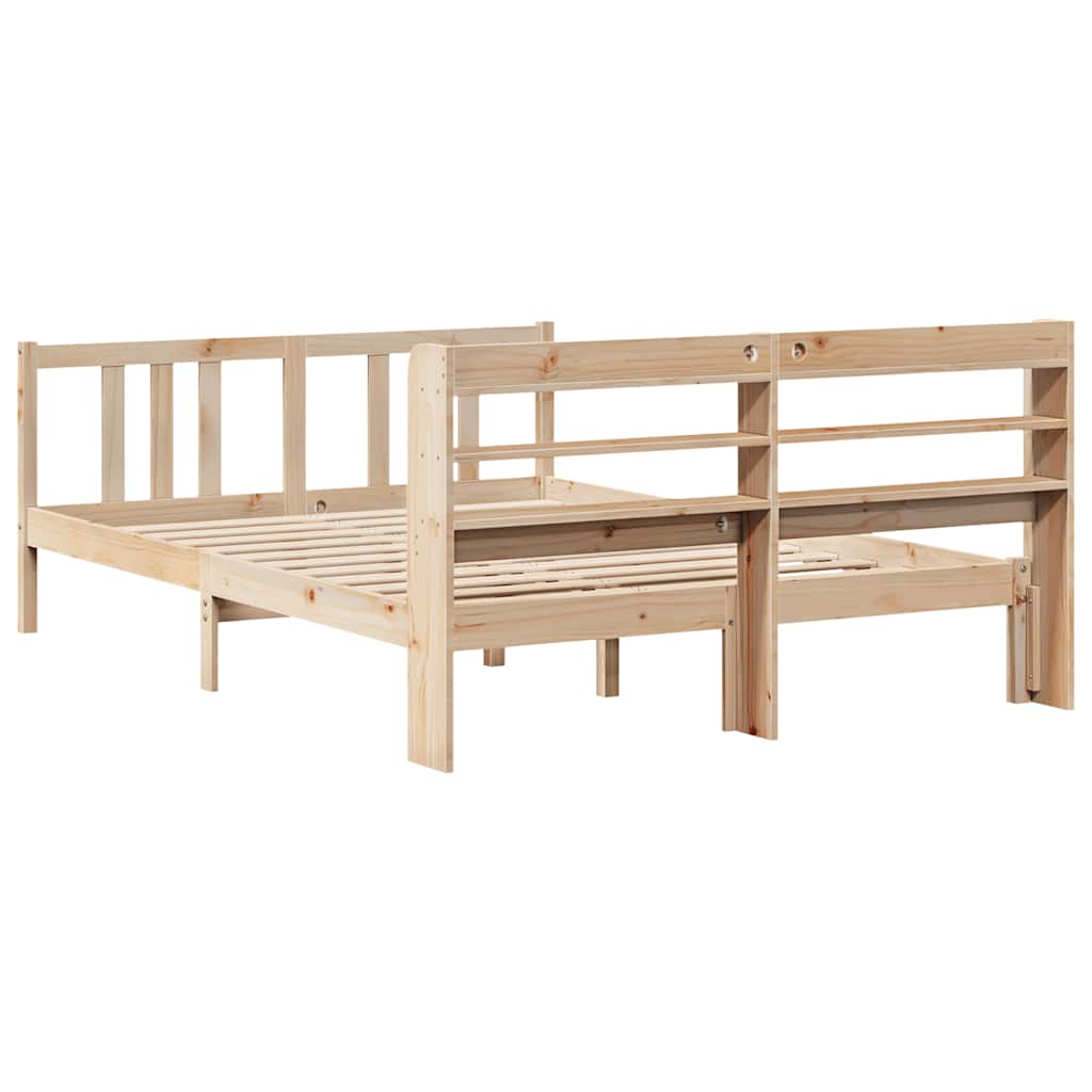 Sengeramme med hodegavl 135x190 cm heltre furu