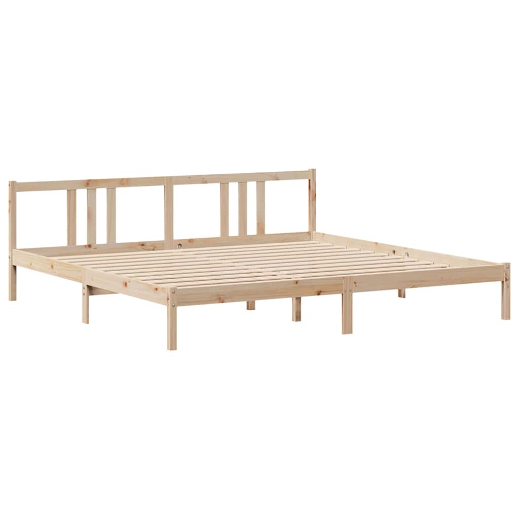 Sengeramme med hodegavl 200x200 cm heltre furu