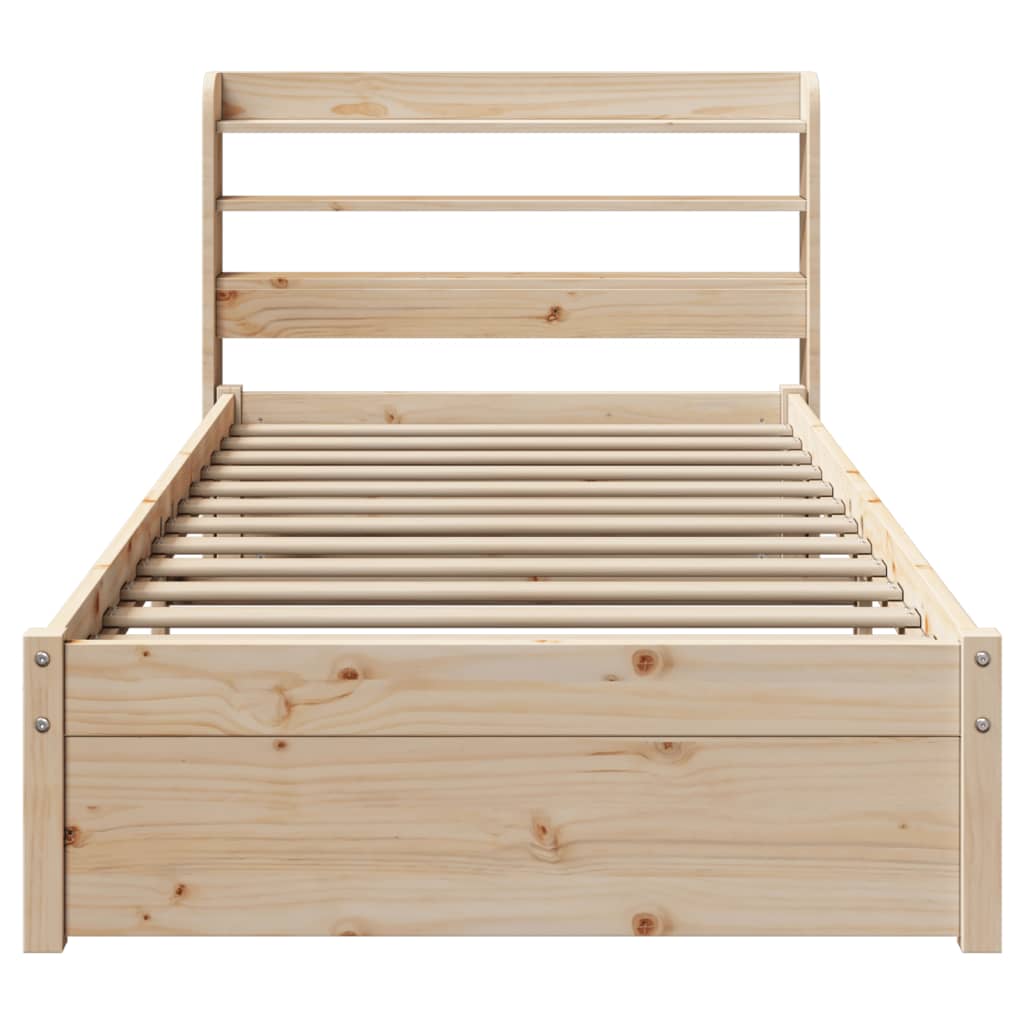 Sengeramme med hodegavl 75x190 cm heltre furu