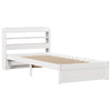 Sengeramme med hodegavl hvit 100x200 cm heltre furu