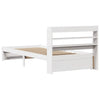 Sengeramme med hodegavl hvit 100x200 cm heltre furu
