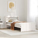 Sengeramme med hodegavl hvit 90x190 cm heltre furu