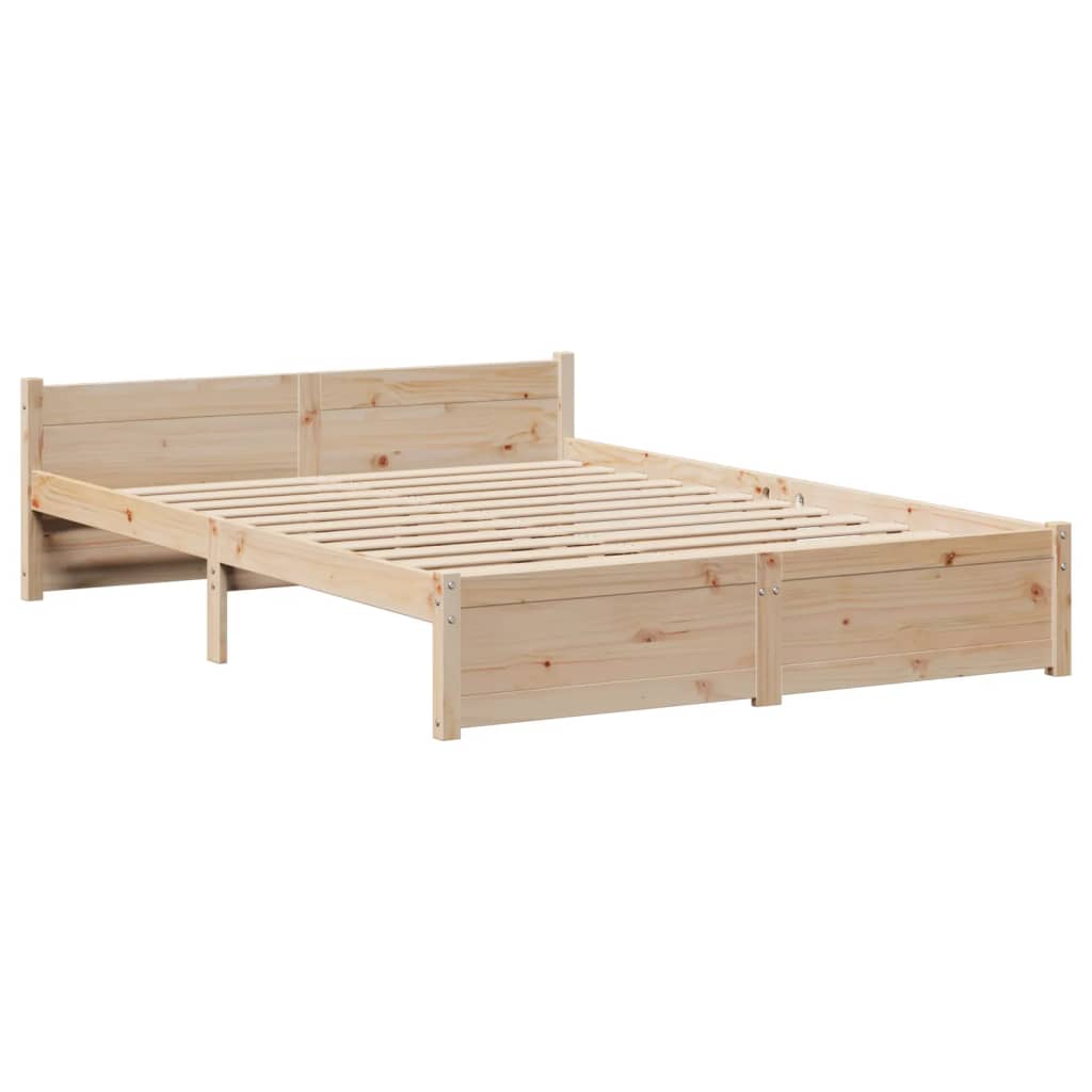 Sengeramme med hodegavl 135x190 cm heltre furu