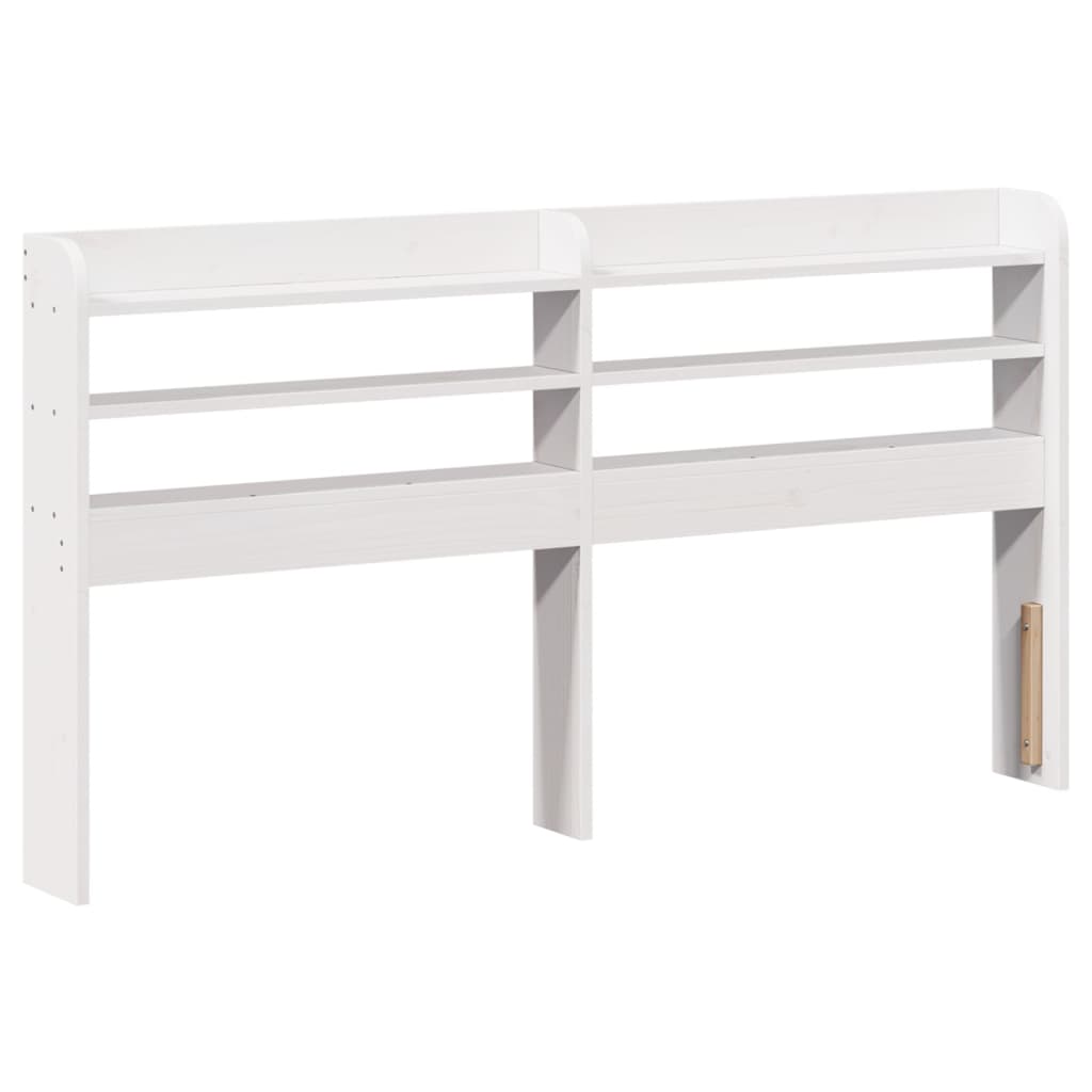 Sengeramme med hodegavl hvit 140x190 cm heltre furu vidaXL