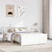Sengeramme med hodegavl hvit 140x190 cm heltre furu vidaXL