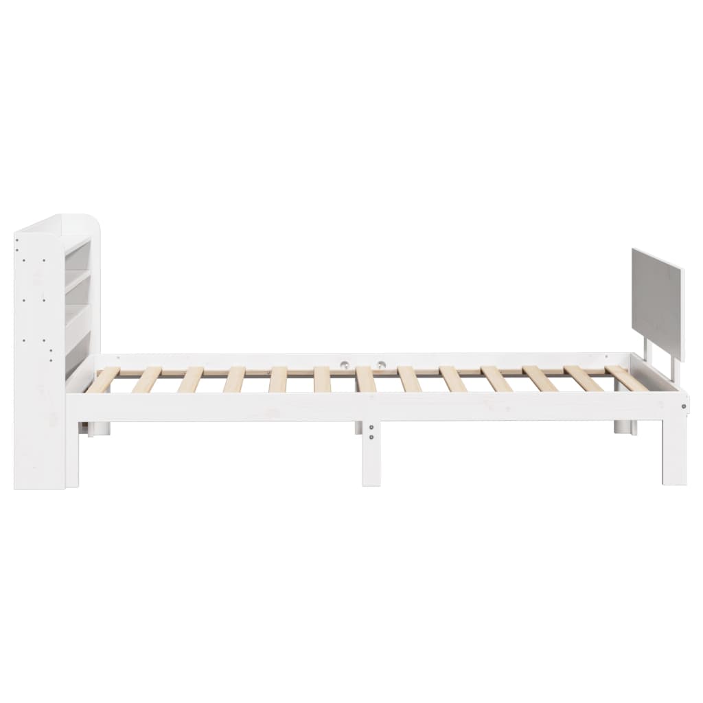 Sengeramme med hodegavl hvit 90x200 cm heltre furu