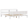 Sengeramme med hodegavl hvit 180x200 cm heltre furu