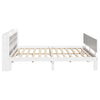 Sengeramme med hodegavl hvit 180x200 cm heltre furu