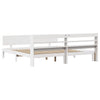 Sengeramme med hodegavl hvit 180x200 cm heltre furu