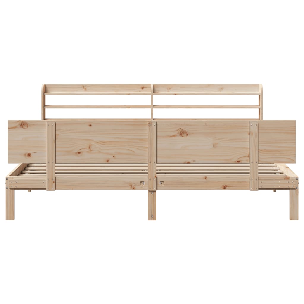 Sengeramme med hodegavl 200x200 cm heltre furu