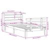 Sengeramme med hodegavl 75x190 cm heltre furu