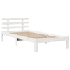 Sengeramme med hodegavl hvit 90x190 cm heltre furu