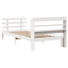 Sengeramme med hodegavl hvit 90x190 cm heltre furu